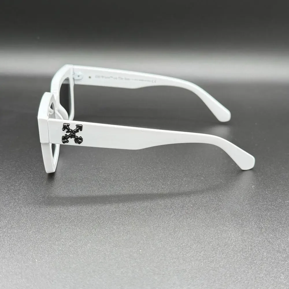 Off-White White Square Sunglasses Black Arrow Logo Unisex Box Pouch Cloth